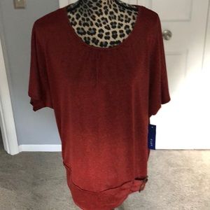 Apt 9 rust color short sleeve scoop neck top